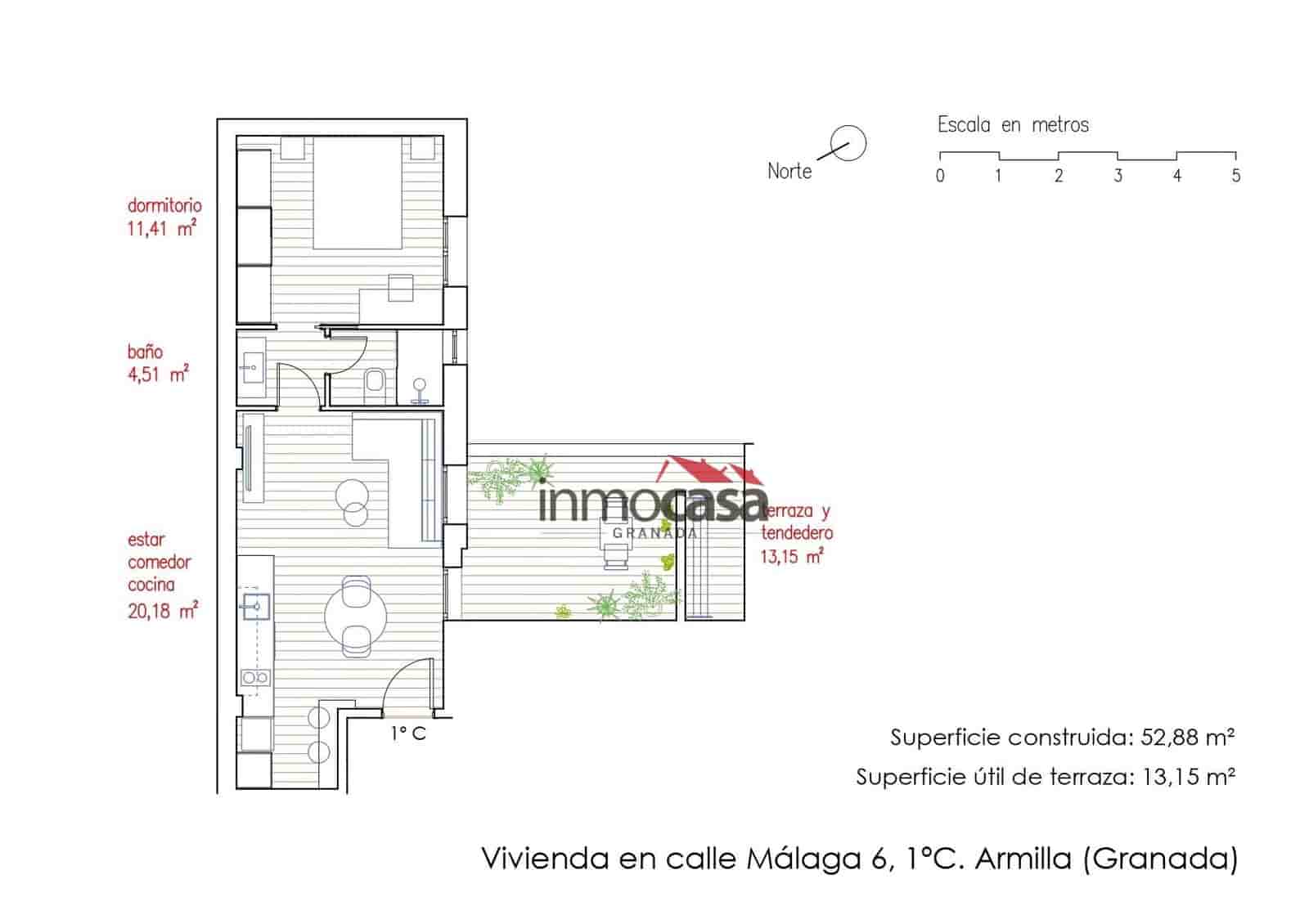 1 quarto Apartamento para venda em Armilla - 168 000 € (Ref: 10038420)