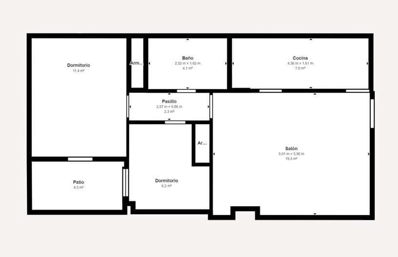 2 Zimmer Wohnung zu verkaufen in Cullar Vega mit Garage - 140.000 € (Ref: 10076558)