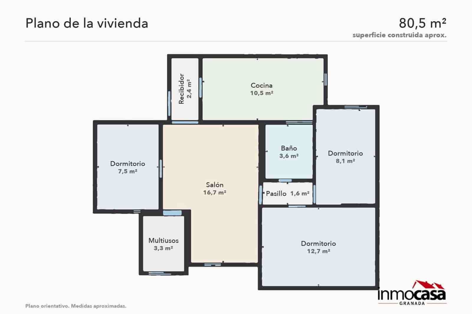 Piso de 3 habitaciones en Granada ciudad en venta - 106.000 € (Ref: 10180762)