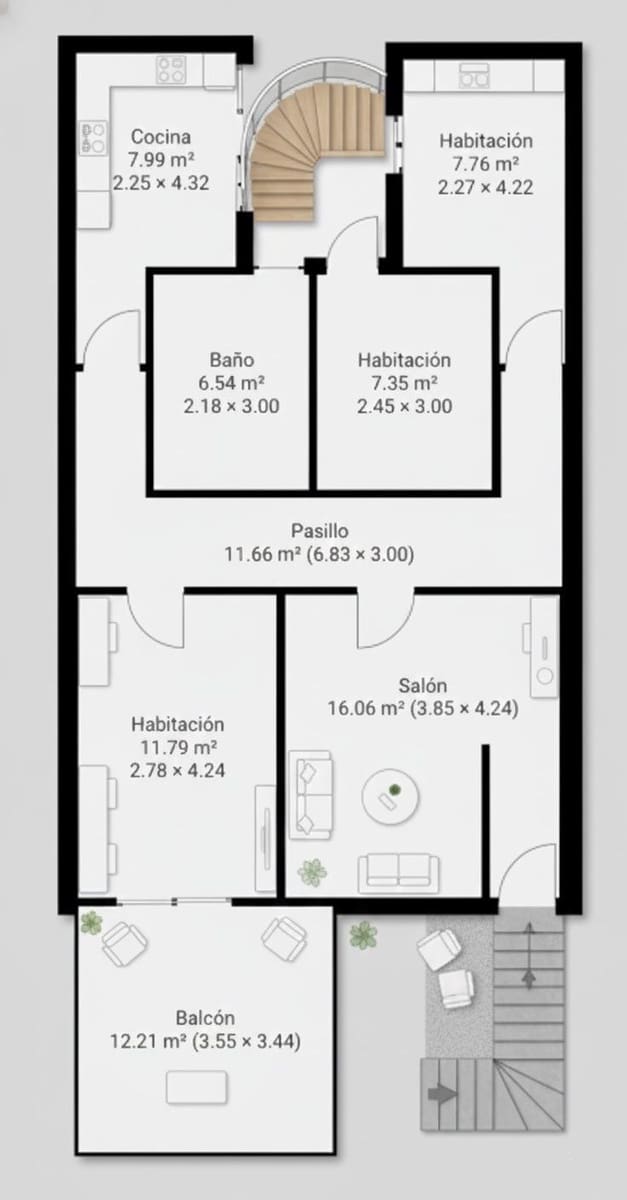 3 soverom Leilighet til salgs i Churriana de la Vega - € 113 000 (Ref: 9401325)