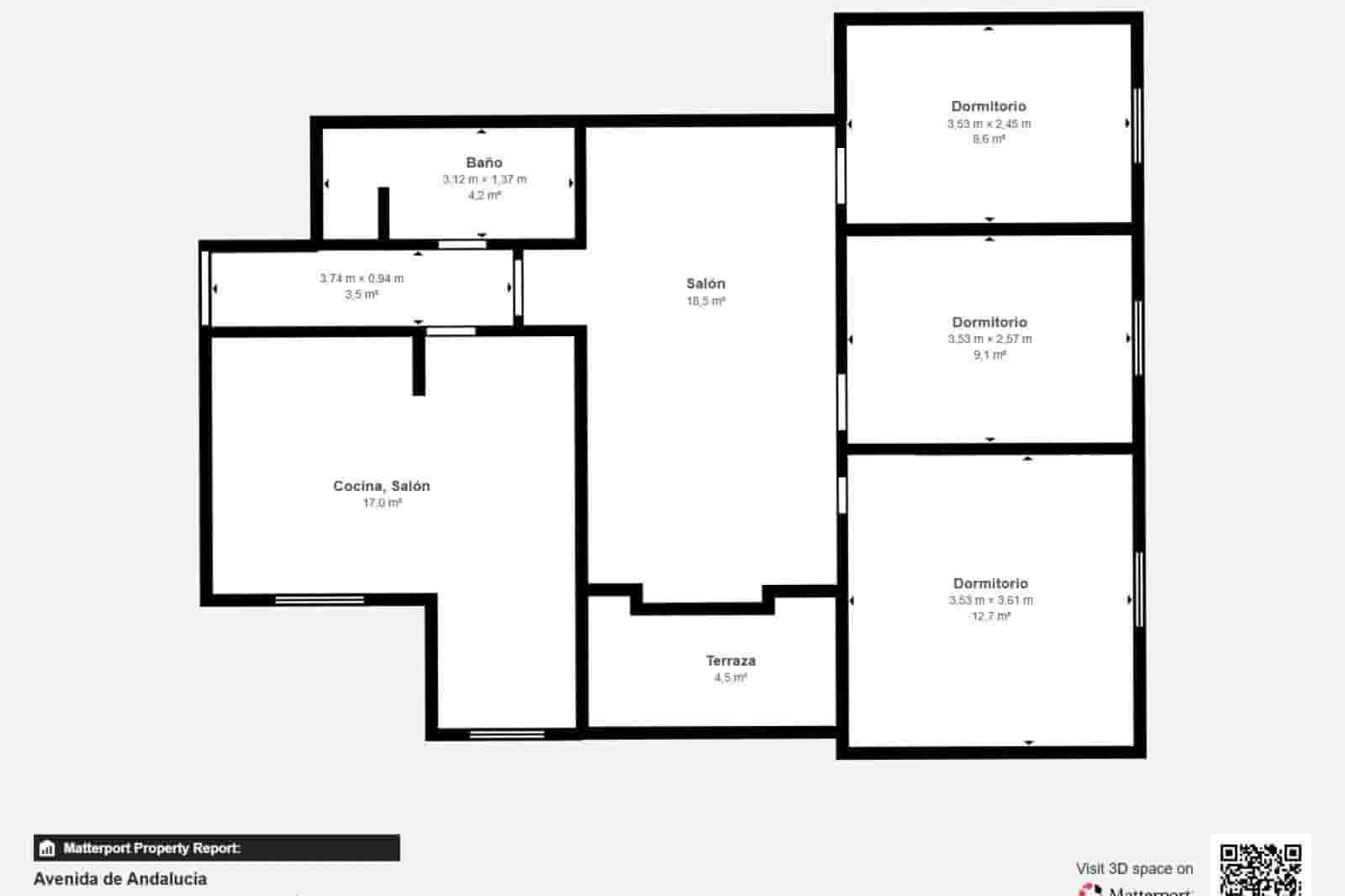 3 bedroom Flat for sale in Granada city with garage - € 229,900 (Ref: 9732371)