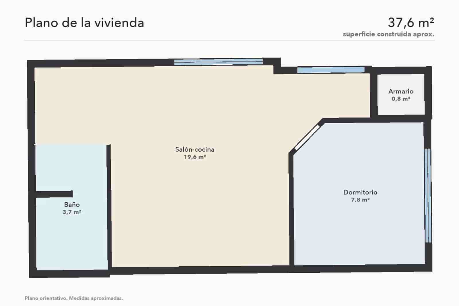 1 makuuhuone Asunto myytävänä paikassa Granada kaupunki - 130 000 € (Ref: 9818381)