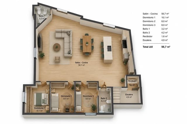 3 soverom Hus til salgs i Dehesas Viejas med garasje - € 129 000 (Ref: 9833813)