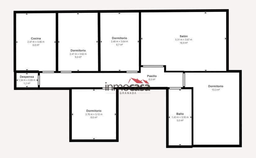 4 sypialnia Penthouse do wynajęcia w Armilla - 1 000 € (Ref: 9922445)