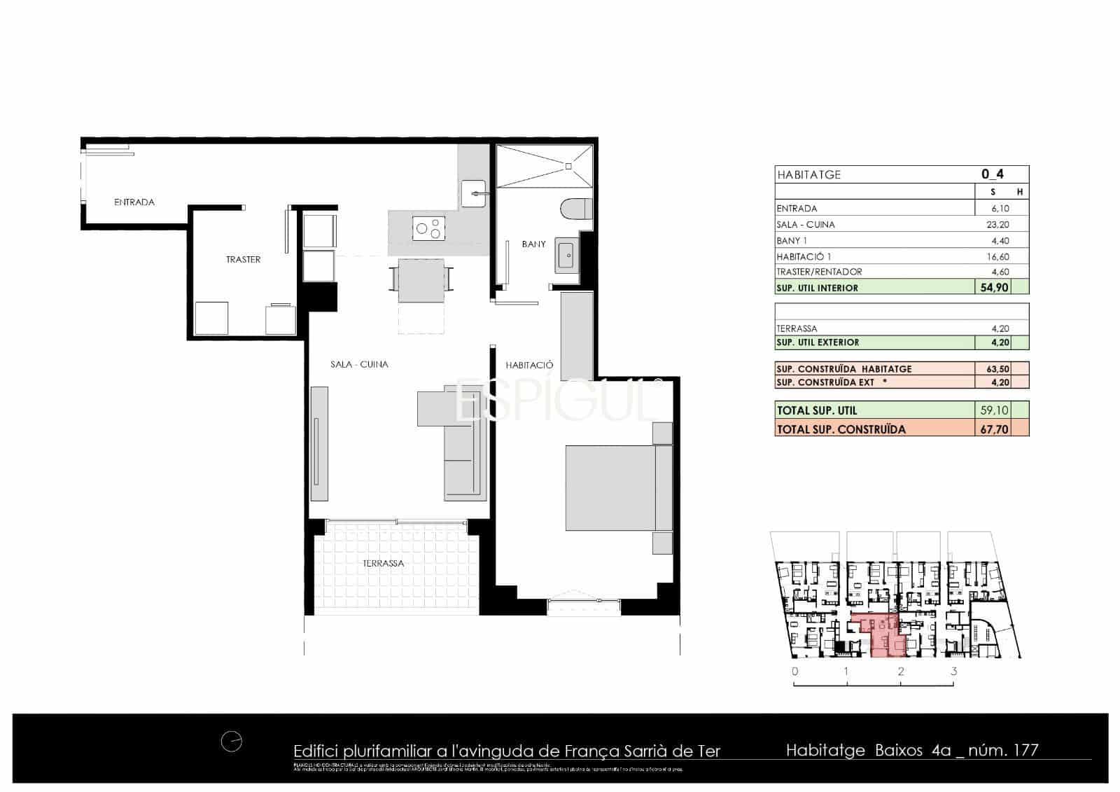 2 slaapkamer Flat te koop in Sarria de Ter met zwembad garage - € 260.000 (Ref: 10016024)