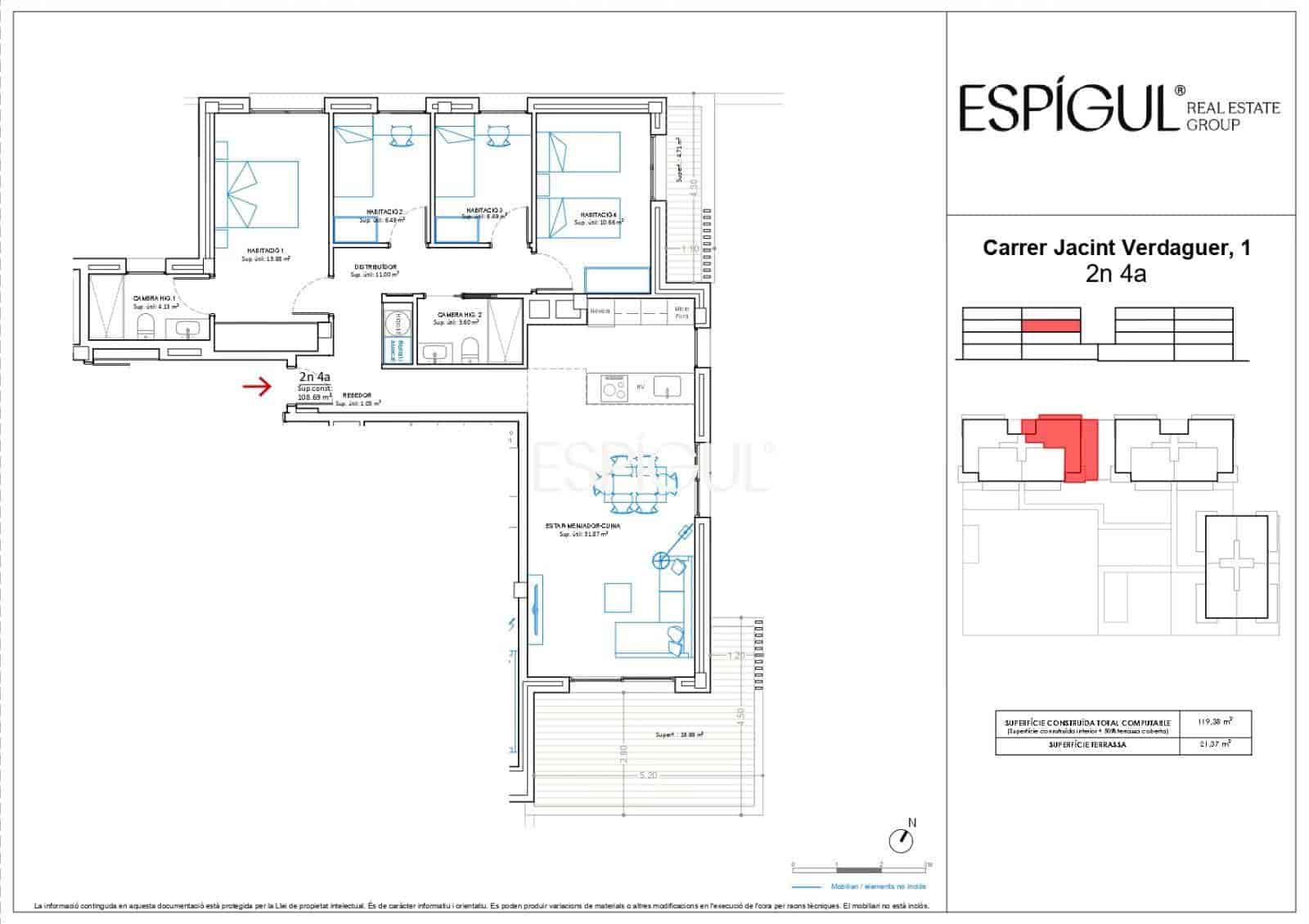 4 slaapkamer Flat te koop in Vilablareix met zwembad garage - € 420.000 (Ref: 10177476)