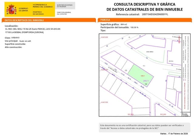 Terreno/Finca Rústica en La Bisbal d'Empordà en venta - 590.000 € (Ref: 10081880)