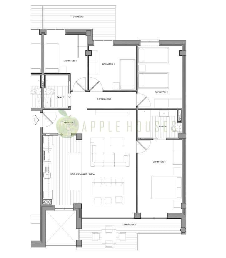 4 soveværelse Penthouse til salg i Vilanova i la Geltru med garage - € 478.000 (Ref: 9195484)