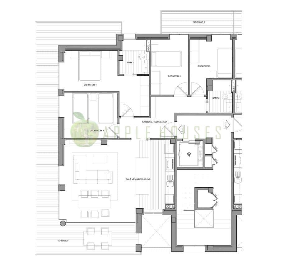 4 sovrum Takvåning till salu i Vilanova i la Geltru med garage - 478 000 € (Ref: 9195484)