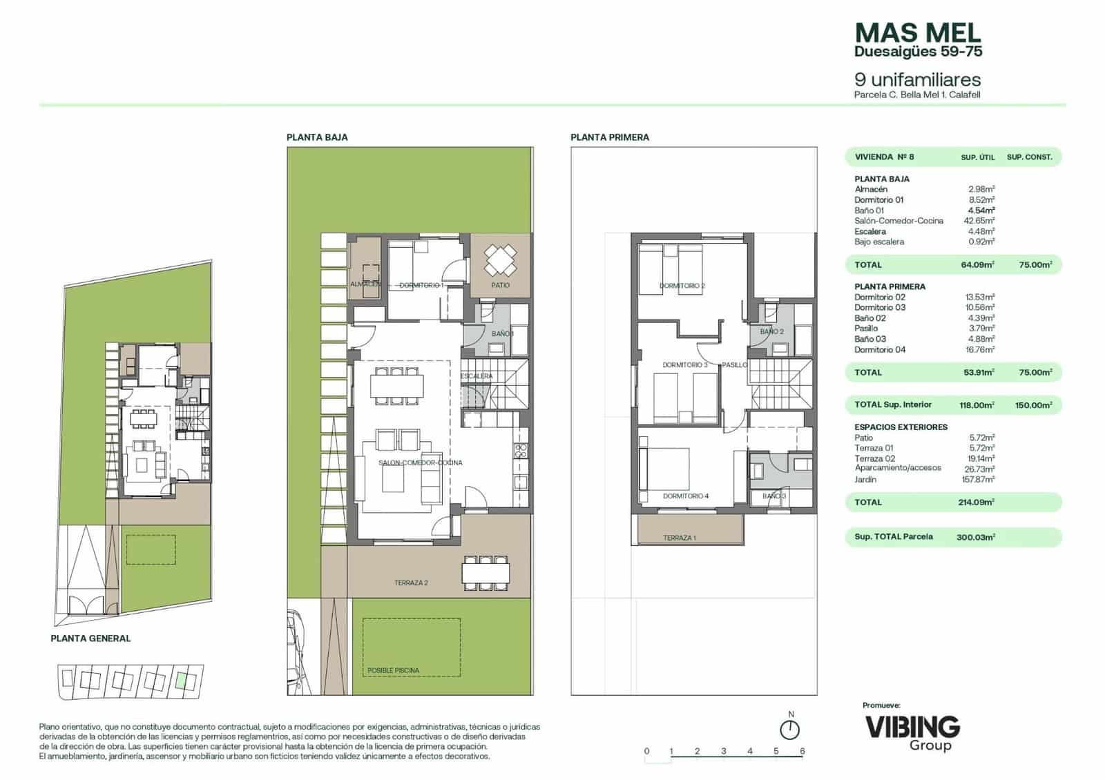 4 Zimmer Doppelhaus zu verkaufen in Calafell mit Pool - 430.000 € (Ref: 9296863)