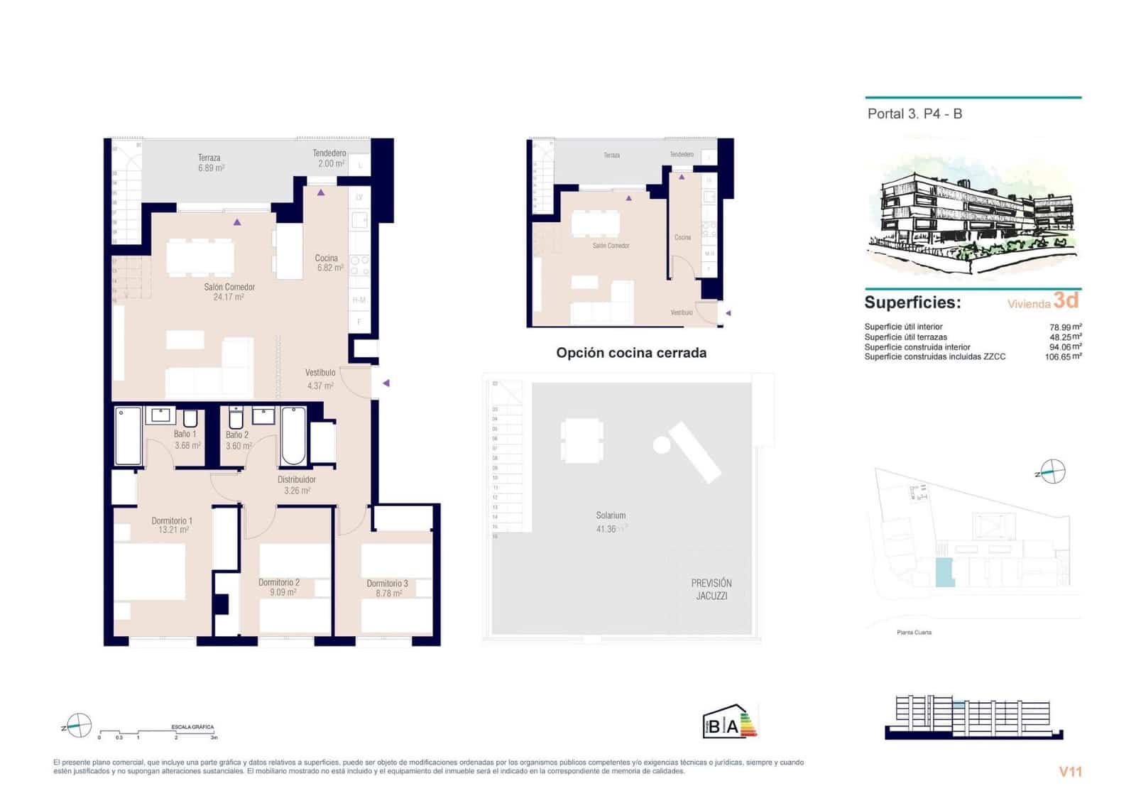 3 camera da letto Attico in vendita in Alicante citta con piscina - 421.500 € (Rif: 8687002)