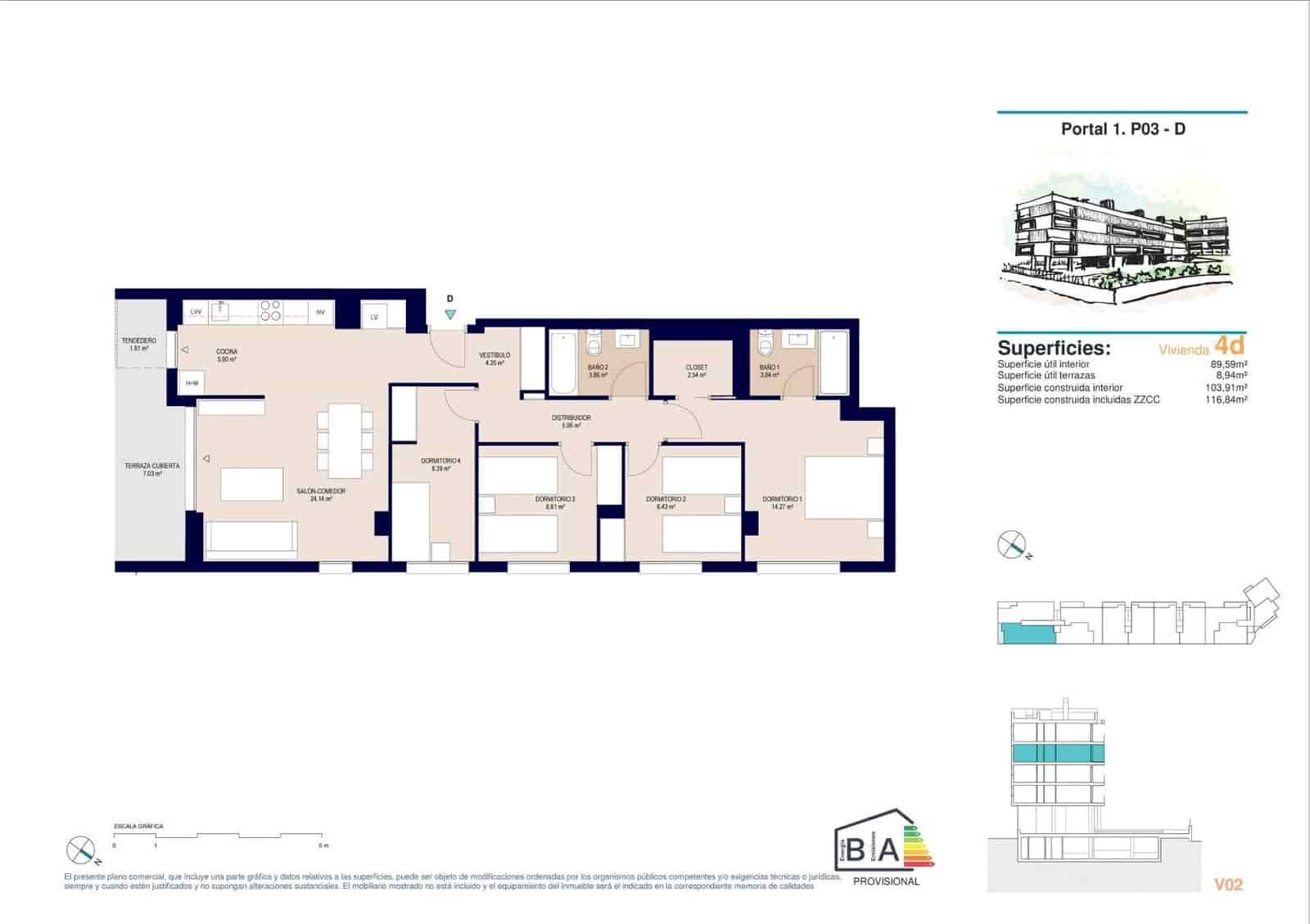4 soveværelse Lejlighed til salg i Alicante by med swimmingpool - € 337.500 (Ref: 8861425)