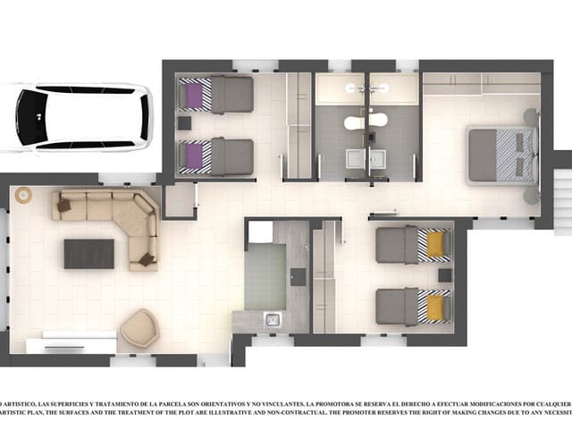 Chalet de 3 habitaciones en Las Lomas de Rame - Bahía Bella, Los Alcázares en venta con piscina - 361.500 € (Ref: 9738110)