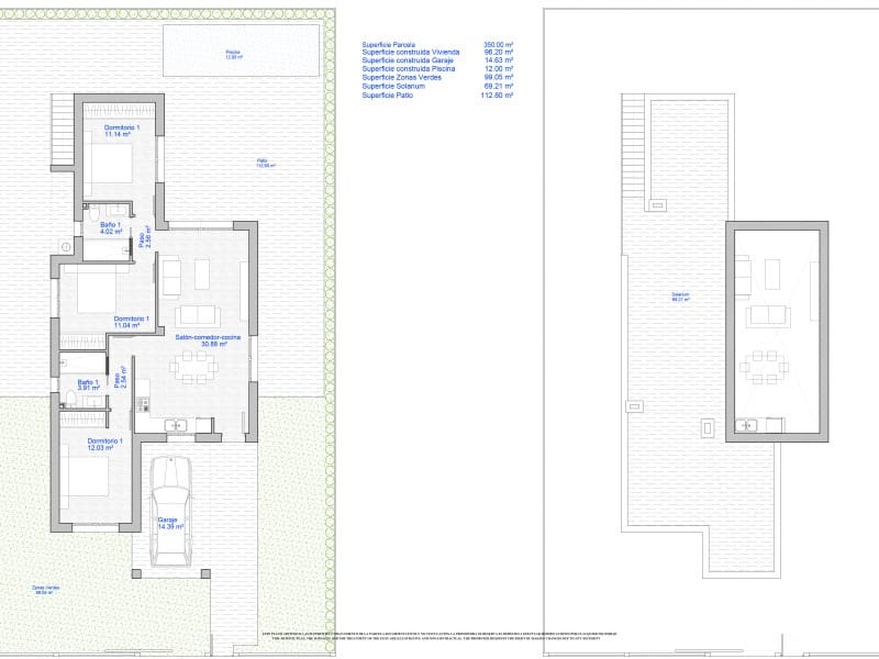 Chalet de 3 habitaciones en Los Alcázares en venta con piscina - 361.500 € (Ref: 9738110)