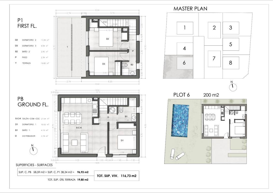Chalet de 3 habitaciones en Orihuela en venta con piscina - 499.900 € (Ref: 9738223)