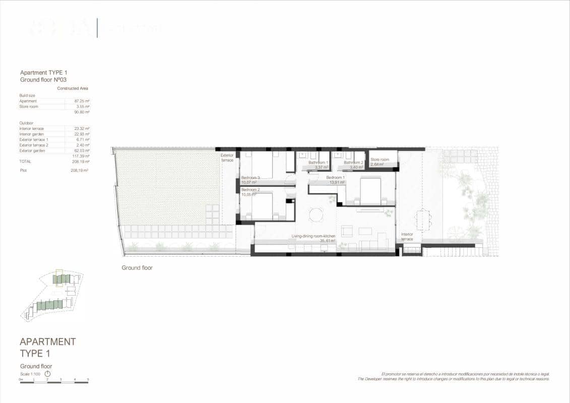 3 bedroom Apartment for sale in San Javier with pool - € 349,000 (Ref: 9738252)