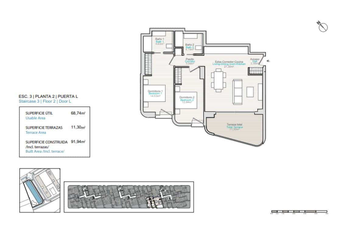 2 quarto Apartamento para venda em La Villajoyosa / Vila Joiosa com piscina - 380 000 € (Ref: 9740408)