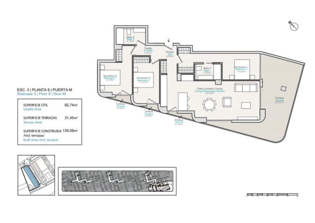 2 quarto Apartamento para venda em Platja Vila Joiosa - Platja de Torres, La Villajoyosa / Vila Joiosa com piscina - 380 000 € (Ref: 9740408)