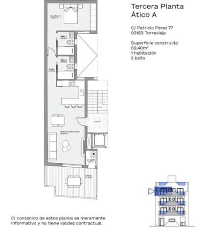 2 quarto Apartamento para venda em Playa de los Locos, Torrevieja - 309 000 € (Ref: 9740419)
