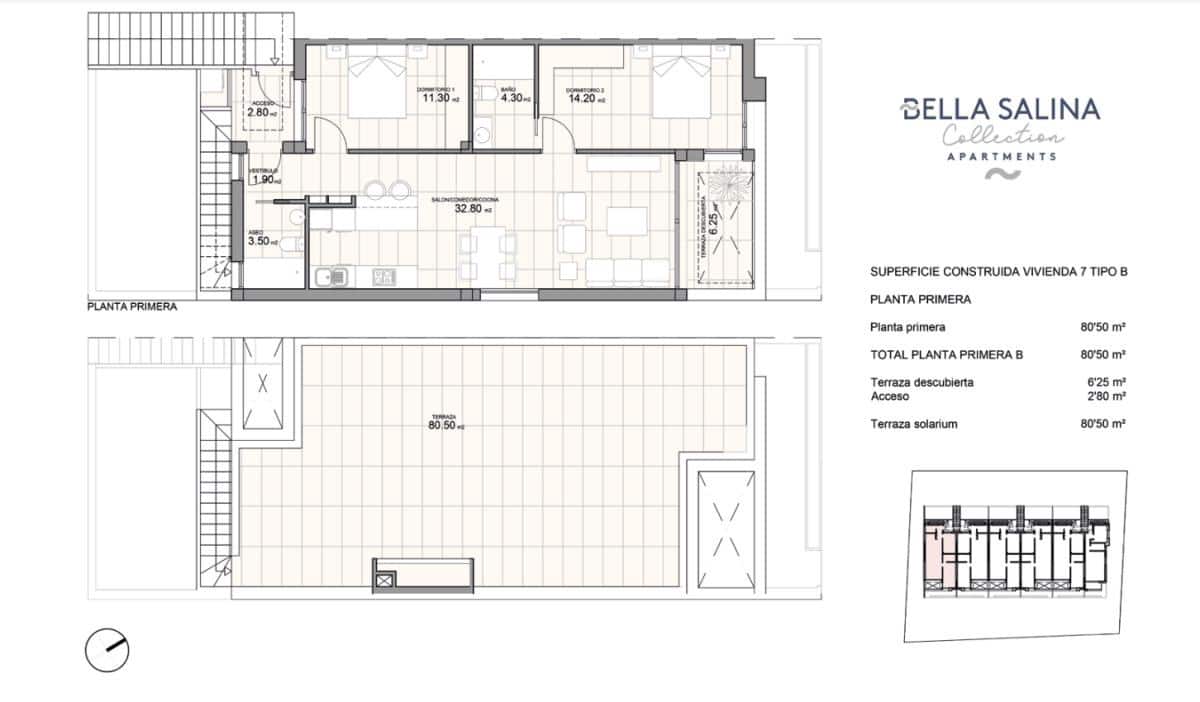 2 sovrum Lägenhet till salu i Pilar de la Horadada med pool - 269 900 € (Ref: 9740444)