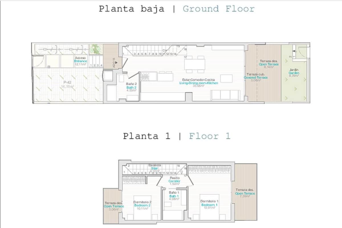 2 quarto Casa em Banda para venda em El Vergel / Verger com piscina - 367 000 € (Ref: 9768923)