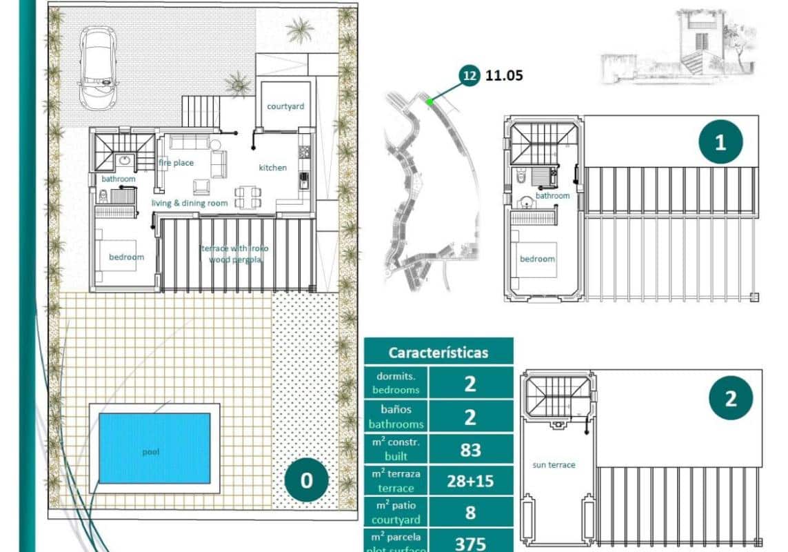 2 makuuhuone Omakotitalo myytävänä paikassa Avileses mukana uima-altaan - 298 000 € (Ref: 9783809)