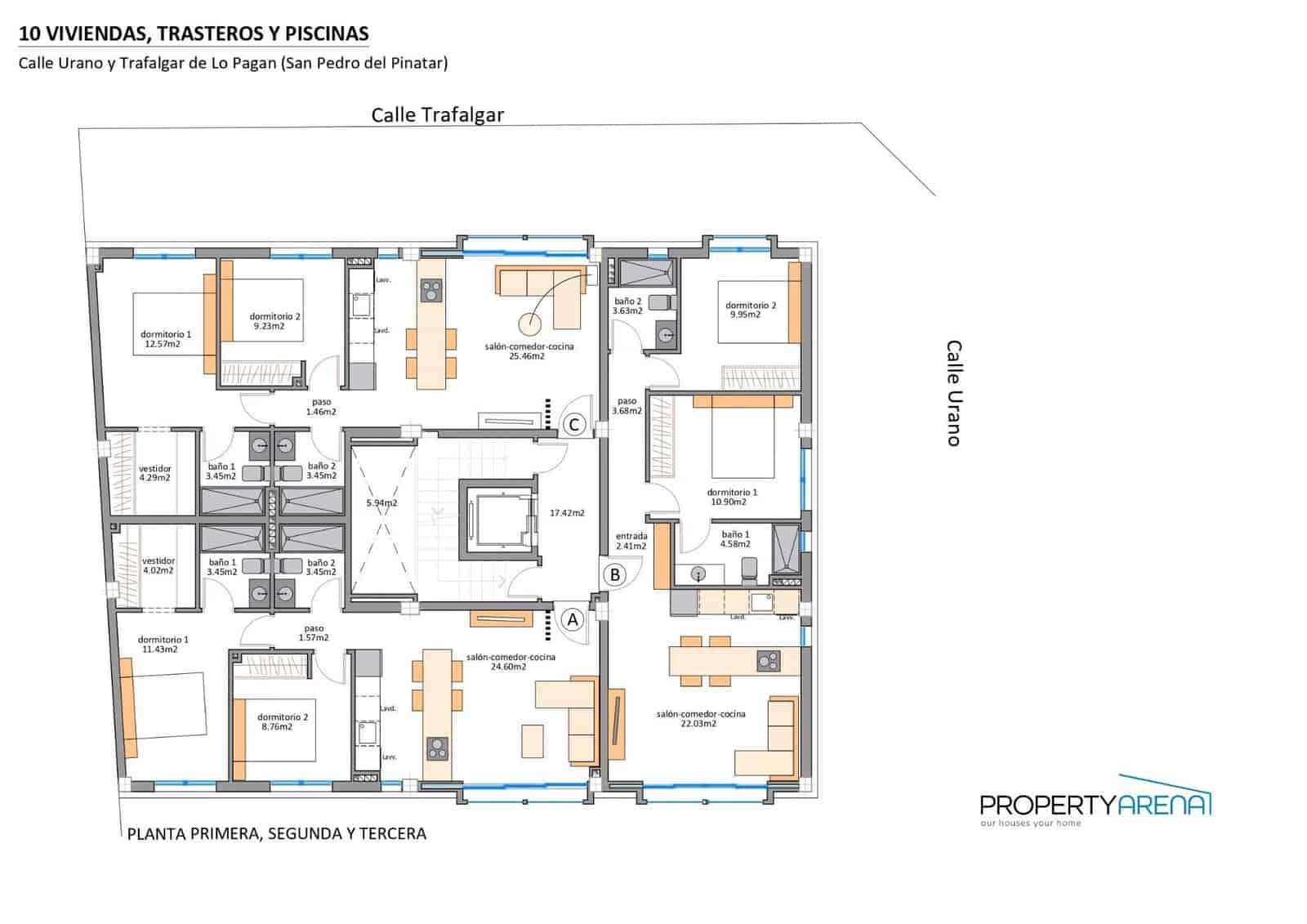 3 quarto Penthouse para venda em San Pedro del Pinatar com piscina - 949 900 € (Ref: 9787677)