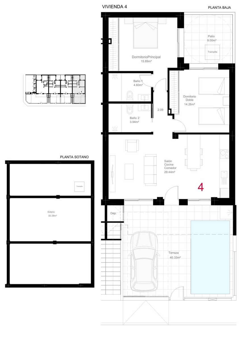 2 quarto Bungalow para venda em San Pedro del Pinatar com piscina - 319 900 € (Ref: 9787686)