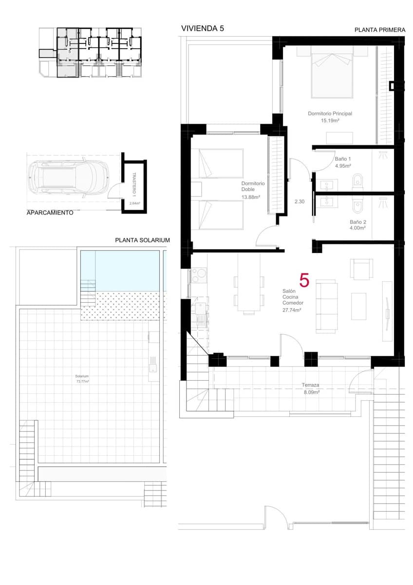 2 quarto Bungalow para venda em San Pedro del Pinatar com piscina - 319 900 € (Ref: 9787686)