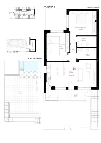 2 quarto Bungalow para venda em San Pedro del Pinatar com piscina - 319 900 € (Ref: 9787686)