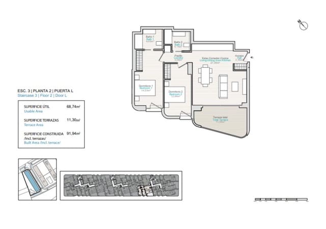 1 Zimmer Apartment zu verkaufen in Platja Vila Joiosa - Platja de Torres, La Villajoyosa / Vila Joiosa mit Pool - 355.000 € (Ref: 9788698)