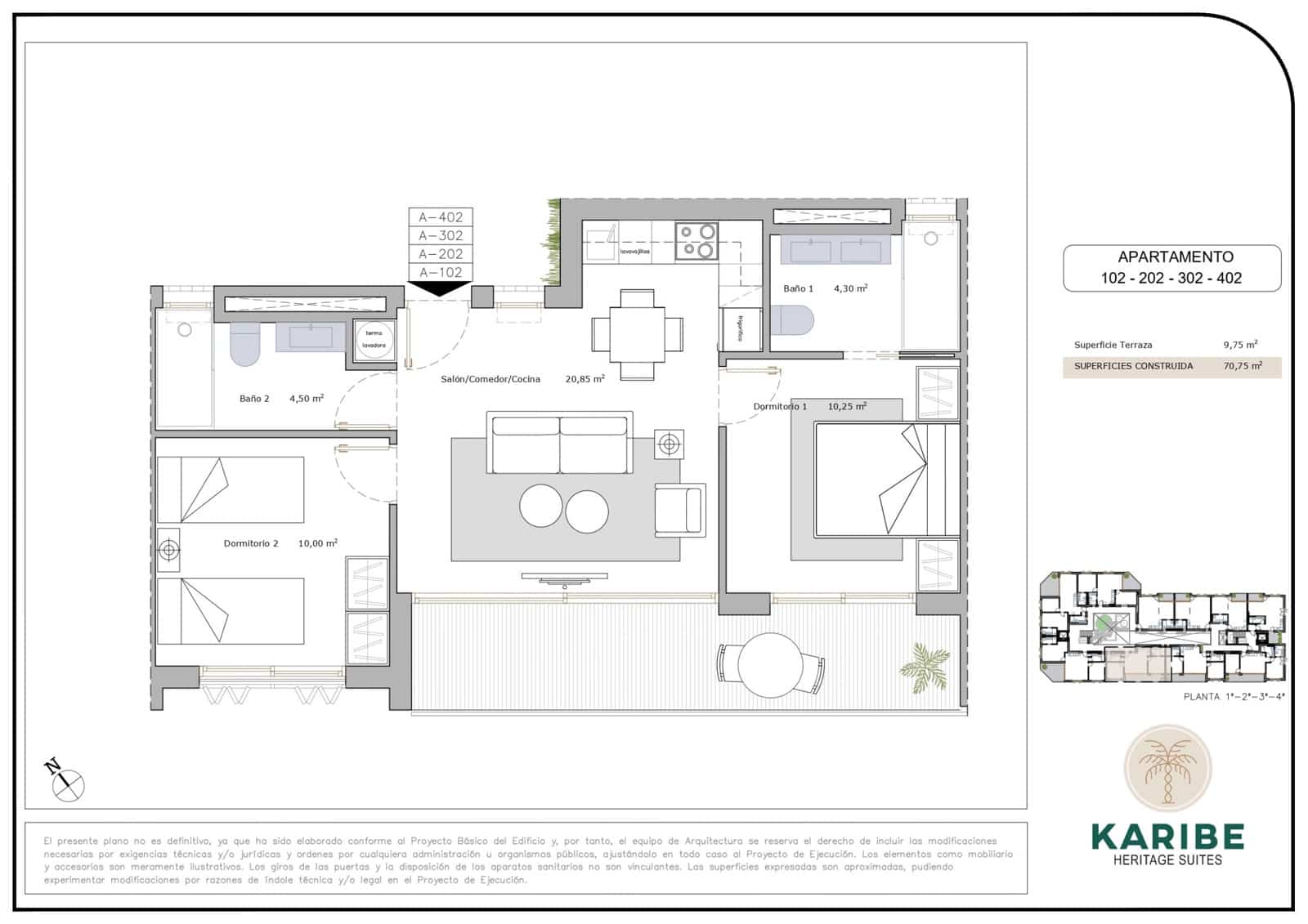 2 camera da letto Appartamento in vendita in Lo Pagan - 204.900 € (Rif: 9805138)