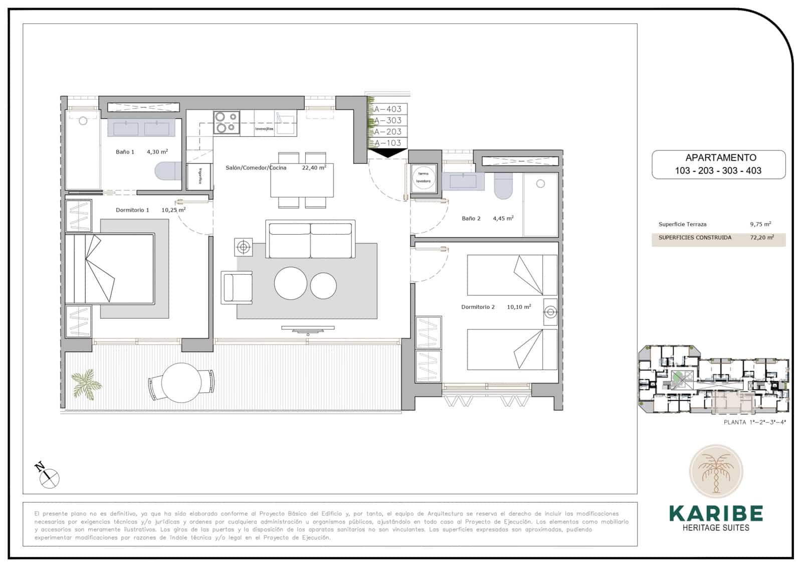 2 camera da letto Appartamento in vendita in Lo Pagan - 204.900 € (Rif: 9805138)