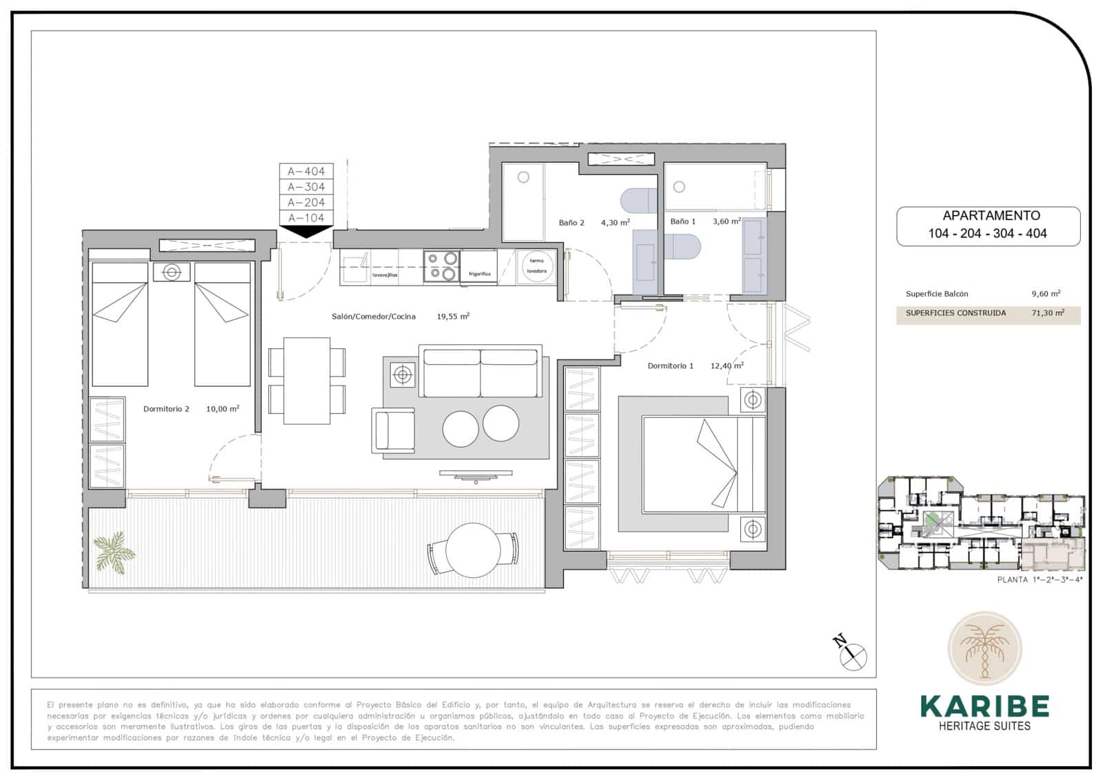2 camera da letto Appartamento in vendita in Lo Pagan - 204.900 € (Rif: 9805138)