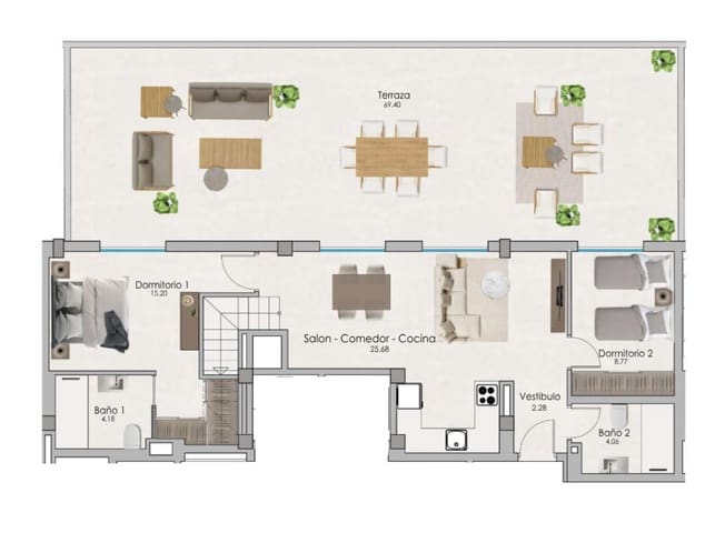 3 bedroom Apartment for sale in Norte, Santa Pola with pool - € 338,000 (Ref: 9814561)