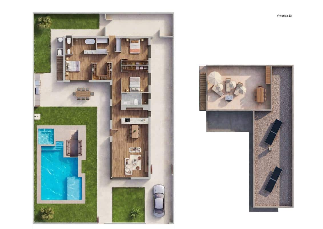 3 Zimmer Villa zu verkaufen in Sucina mit Pool - 595.000 € (Ref: 9831787)