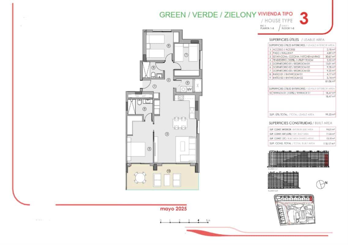 3 chambre Appartement à vendre à Torrevieja avec piscine - 374 000 € (Ref: 9840770)
