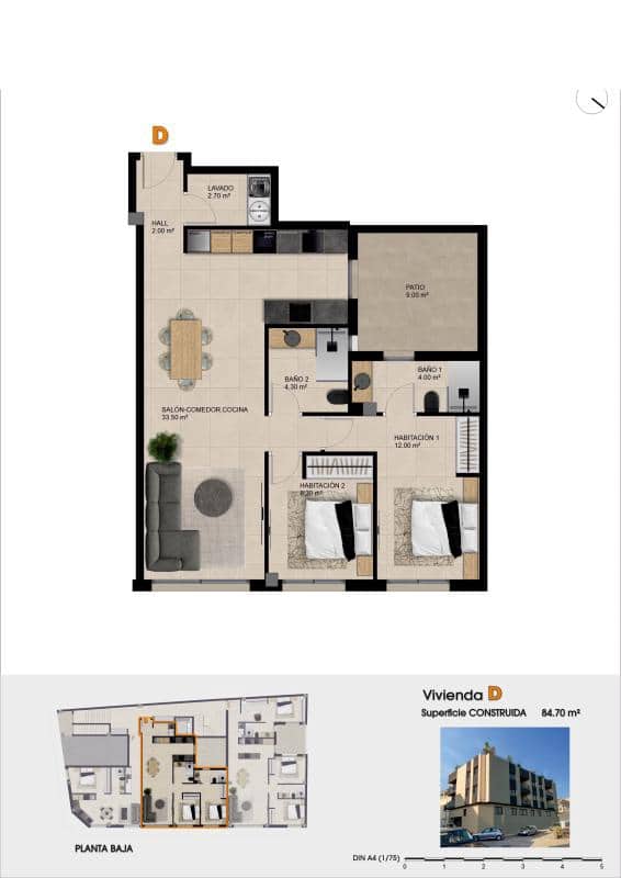 2 bedroom Apartment for sale in Catral with pool - € 195,000 (Ref: 9846784)