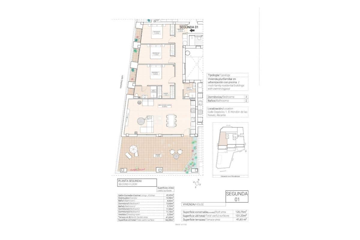2 soveværelse Lejlighed til salg i Hondon de las Nieves med swimmingpool - € 198.000 (Ref: 9846786)