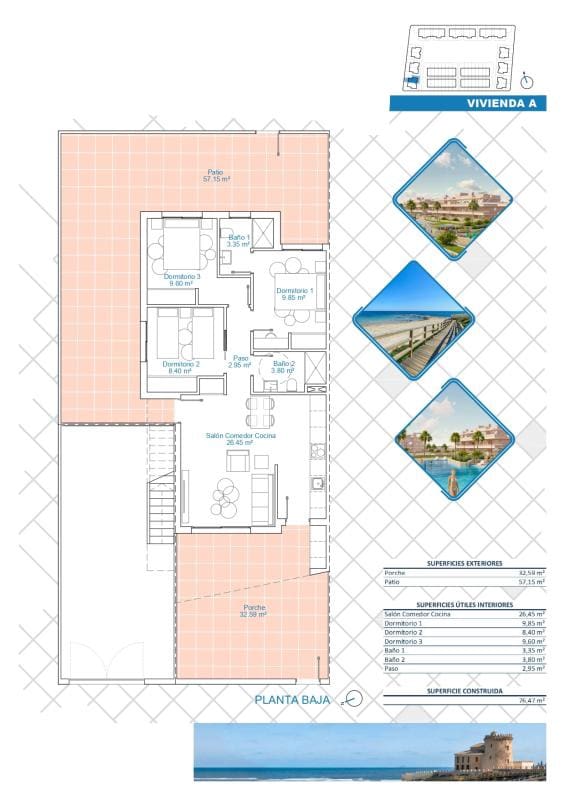 3 slaapkamer Huis te koop in Pilar de la Horadada met zwembad - € 349.900 (Ref: 9846788)