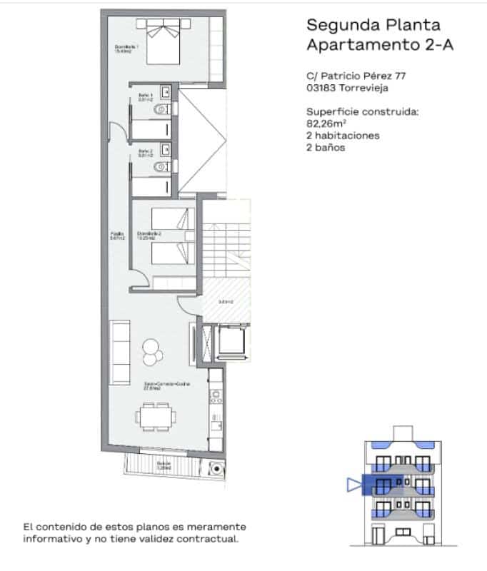 2 slaapkamer Appartement te koop in Torrevieja - € 259.000 (Ref: 9880132)