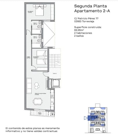 2 slaapkamer Appartement te koop in Parque de las Naciones, Torrevieja - € 259.000 (Ref: 9880132)