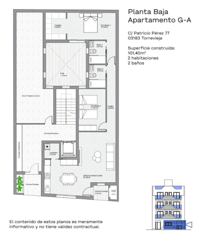 2 slaapkamer Appartement te koop in Torrevieja - € 259.000 (Ref: 9880132)