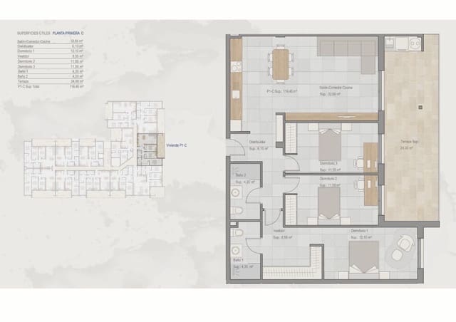 3 soveværelse Lejlighed til salg i Torre-Pacheco med swimmingpool - € 199.000 (Ref: 9880142)