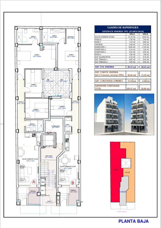 3 bedroom Apartment for sale in Torrevieja with pool - € 279,000 (Ref: 9880152)