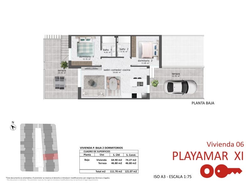 3 camera da letto Appartamento in vendita in Pilar de la Horadada con piscina - 395.900 € (Rif: 9880158)