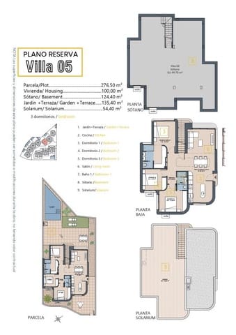 3 camera da letto Villa in vendita in Las Lomas de Rame - Bahía Bella, Los Alcázares con piscina - 539.900 € (Rif: 9911703)