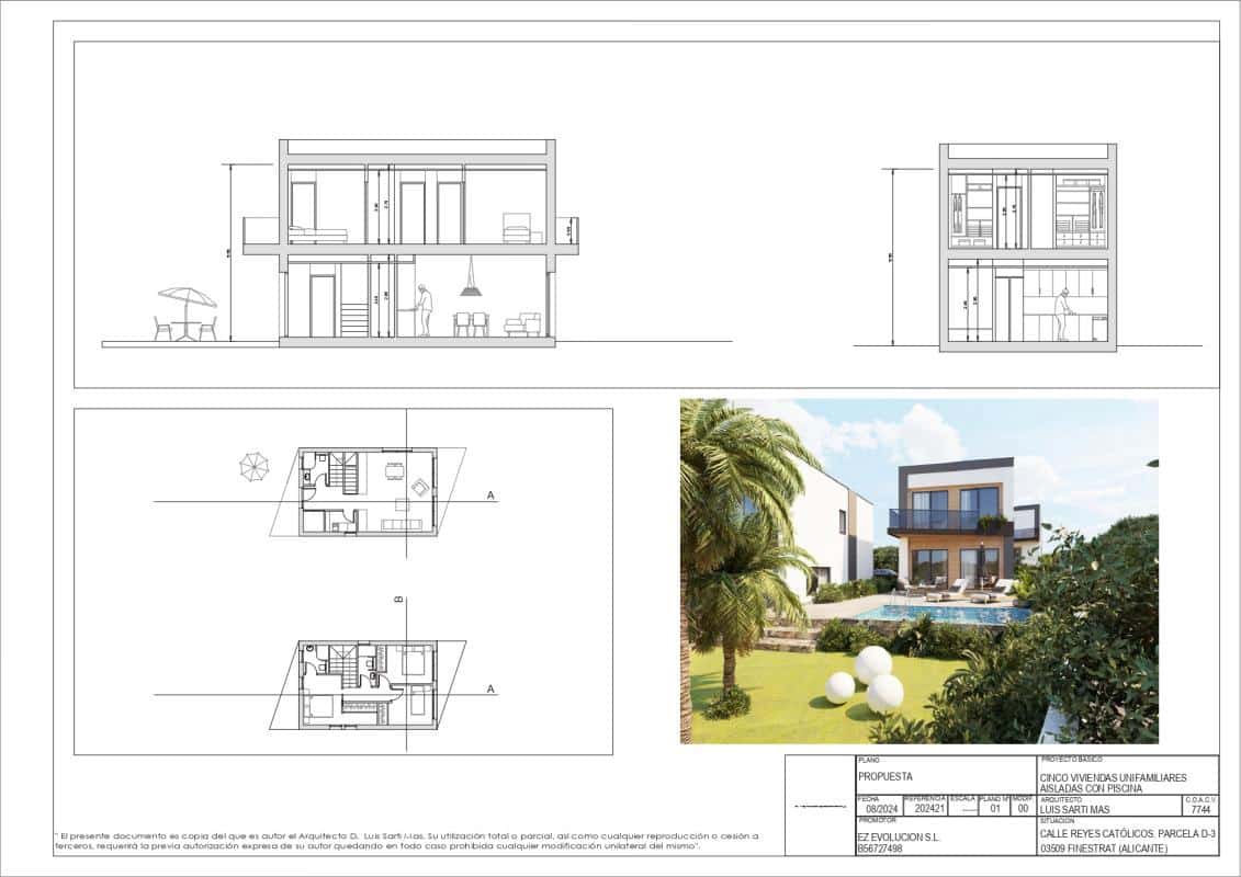 3 soveværelse Villa til salg i Finestrat med swimmingpool - € 555.000 (Ref: 9948658)