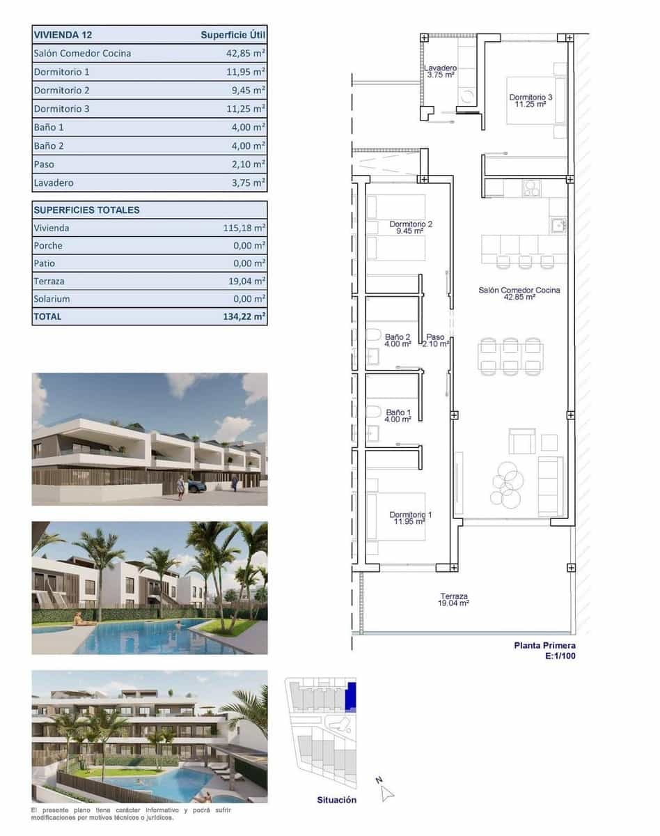 3 soveværelse Lejlighed til salg i Pilar de la Horadada med swimmingpool - € 315.000 (Ref: 9960034)