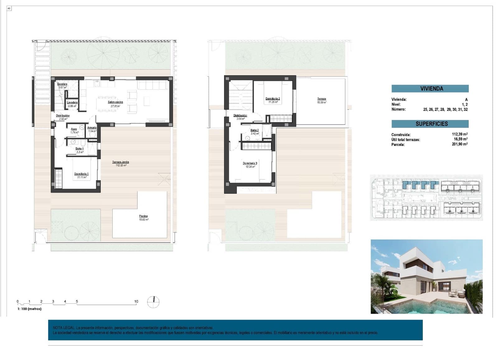 3 sypialnia Willa na sprzedaż w Los Alcazares z basenem - 459 000 € (Ref: 9960059)